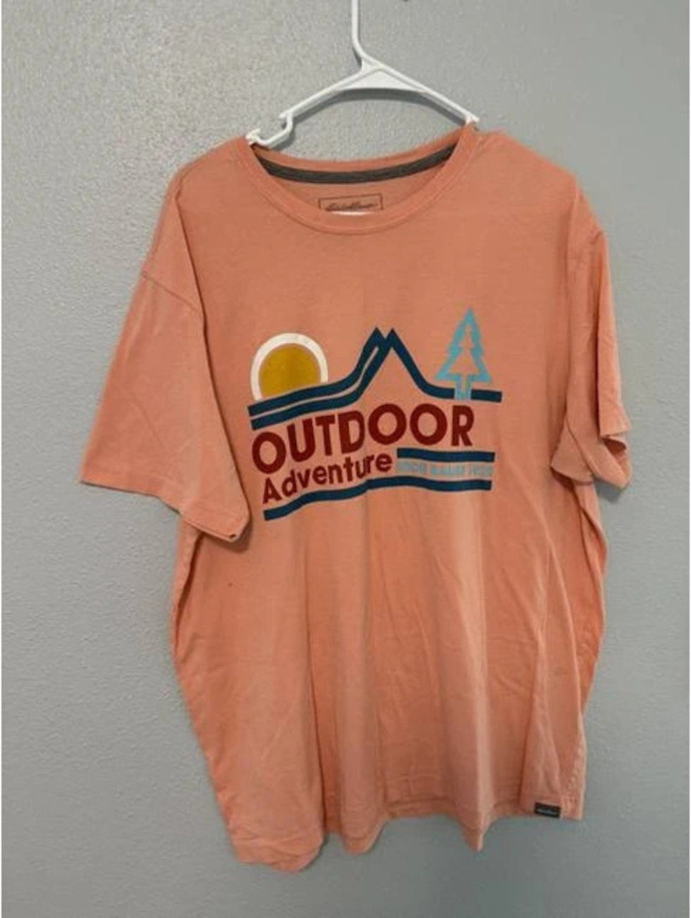 #6084 Eddie Bauer Outdoor Adventure Graphic T-Shirt Peach XL